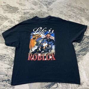 Roblox DJ Khaled  T Shirt Sz XL Black Life Is Graphic Print Everyday Wear
